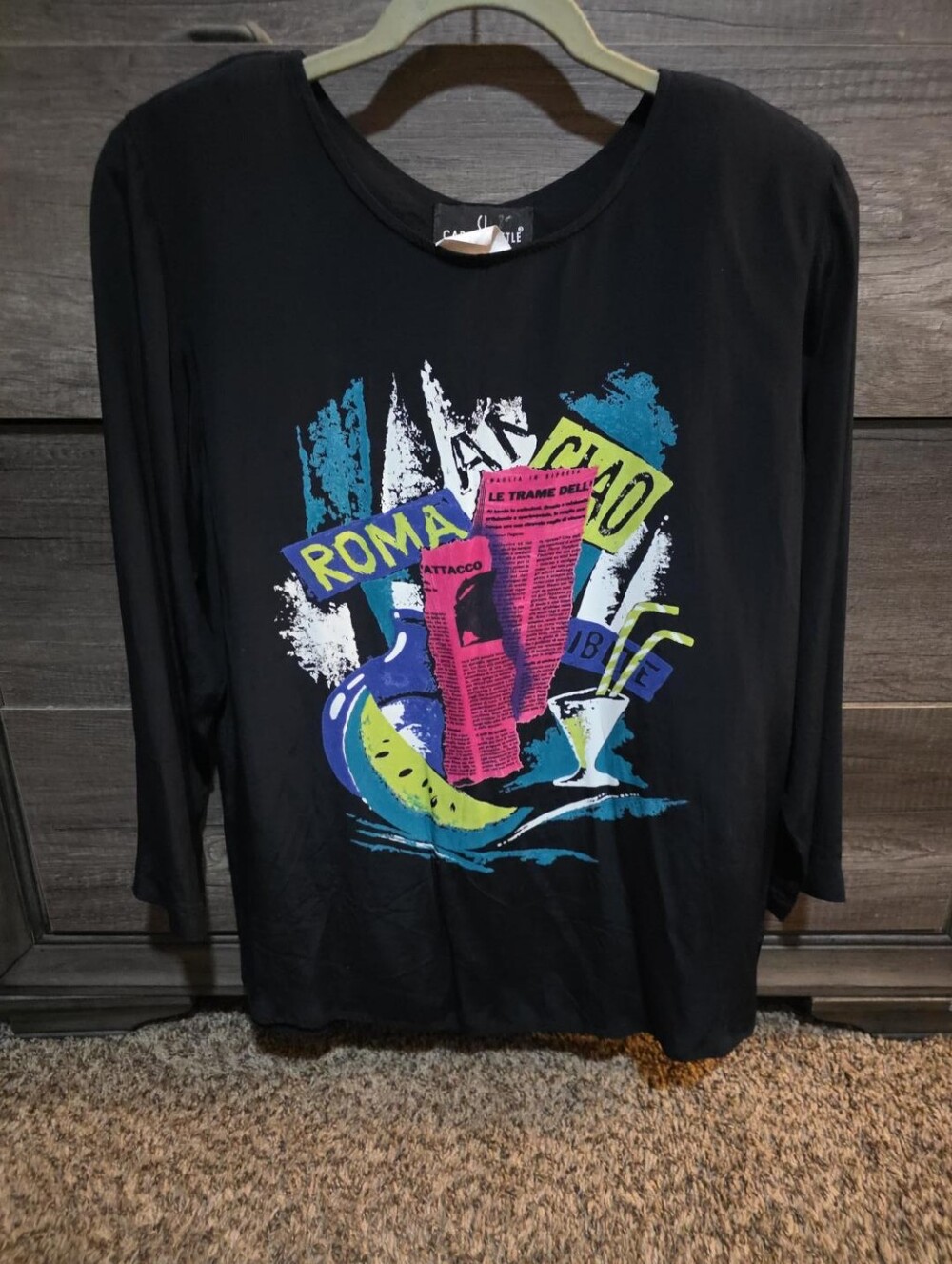 Carole Little Graphic Blouse – Size 8/L